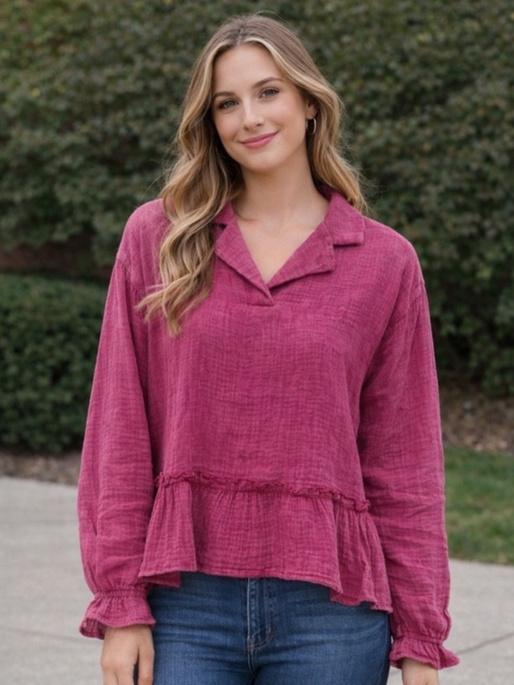 OTT $68 • large • Boho Cotton Gauze Top new with tags